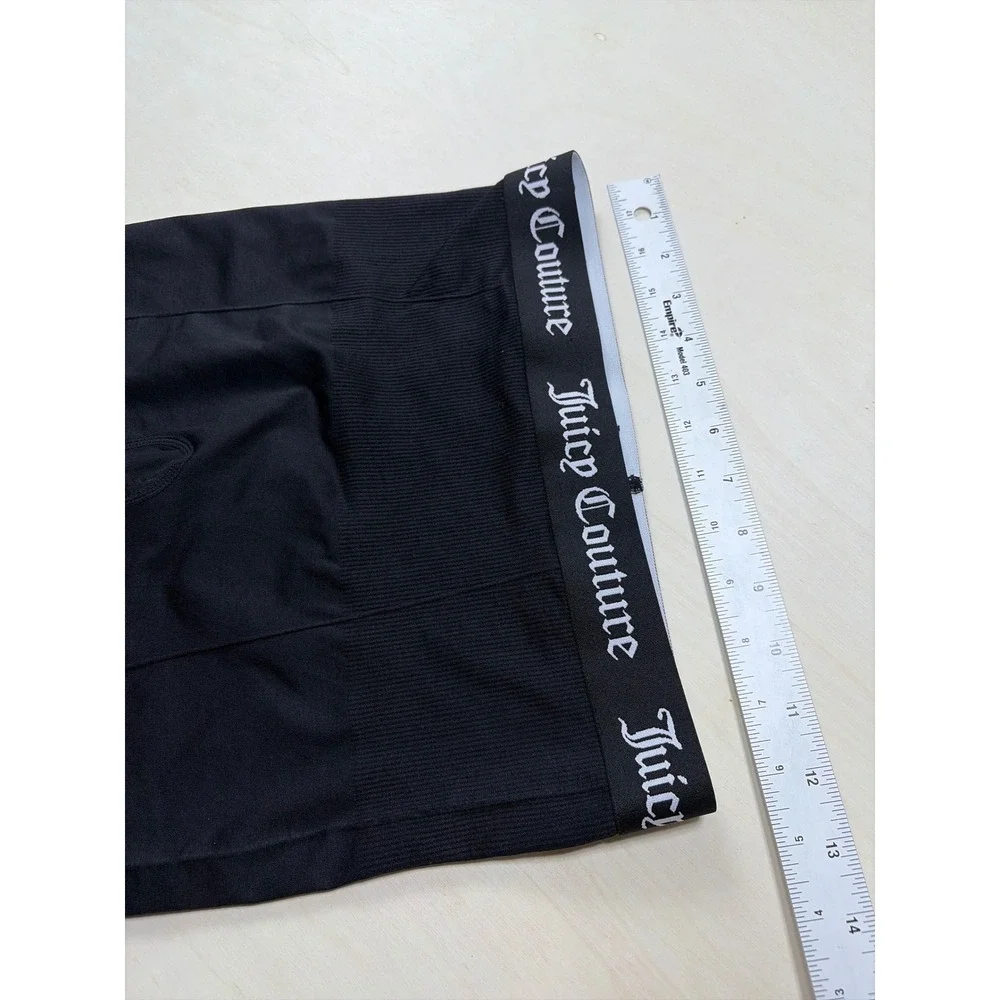 Juicy‎ Couture Intimates Black Logo Waistband Boyshort Panties Large